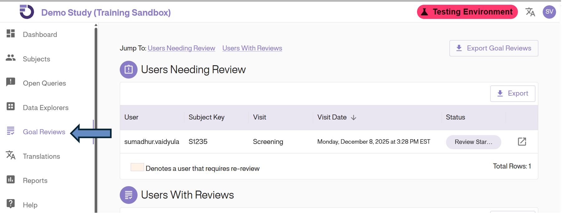 Open Queries Menu Option